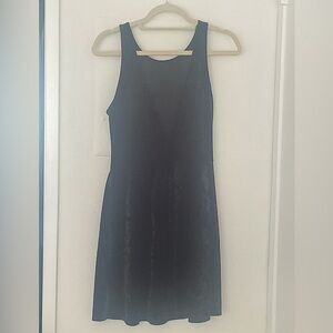 Velvet Black Sleeveless Mini Dress